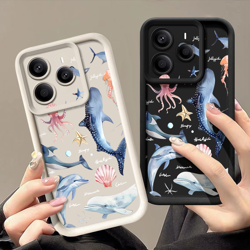 Phone Cases Xiaomi 15 - Niedliche Delfin-Muster Weiche Hülle für Xiaomi