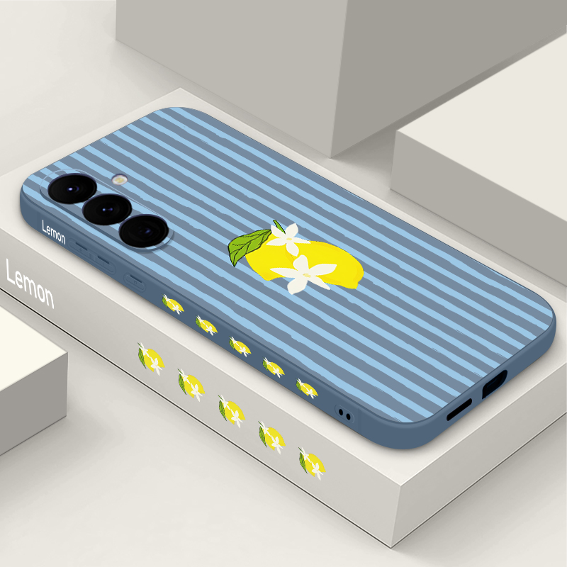 Phone Cases Galaxy A16 5G - Gestreifte Zitronen-Print TPU Handyhülle für Samsung